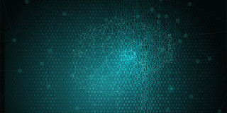 几何线条科技线条蓝色大数据人工智能科技海报背景